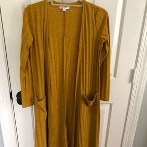Lularoe Sarah mustard cardigan